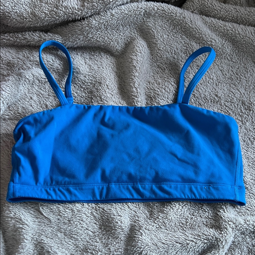 Women’s Blue Bikini Top with Adjustable Straps